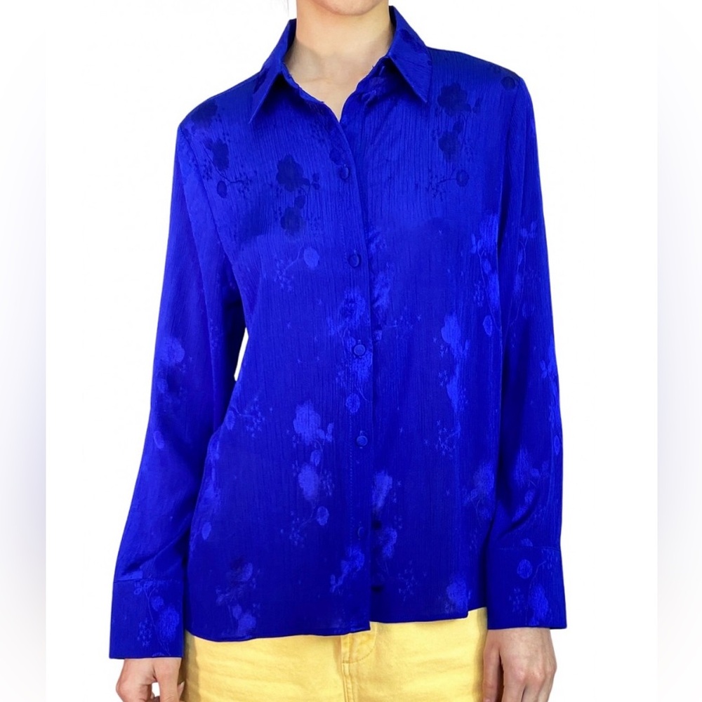 Zara cobalt blouse